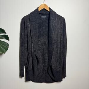 Barefoot Dreams Cozychic Lite Fuzy Cozy Cardigan Women XS/S Gray Lounge Casual